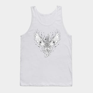 Phoenix with flowers.Mystical symbol Tank Top